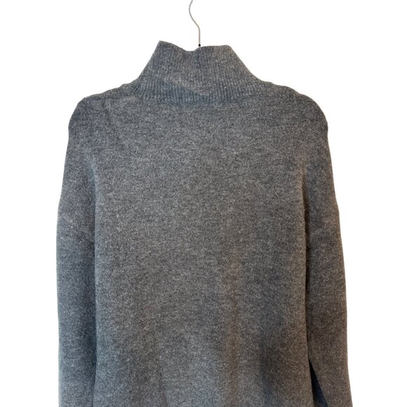 ZARA Small Gray Wool Blend High Neck Sweater - Picture 6 of 15